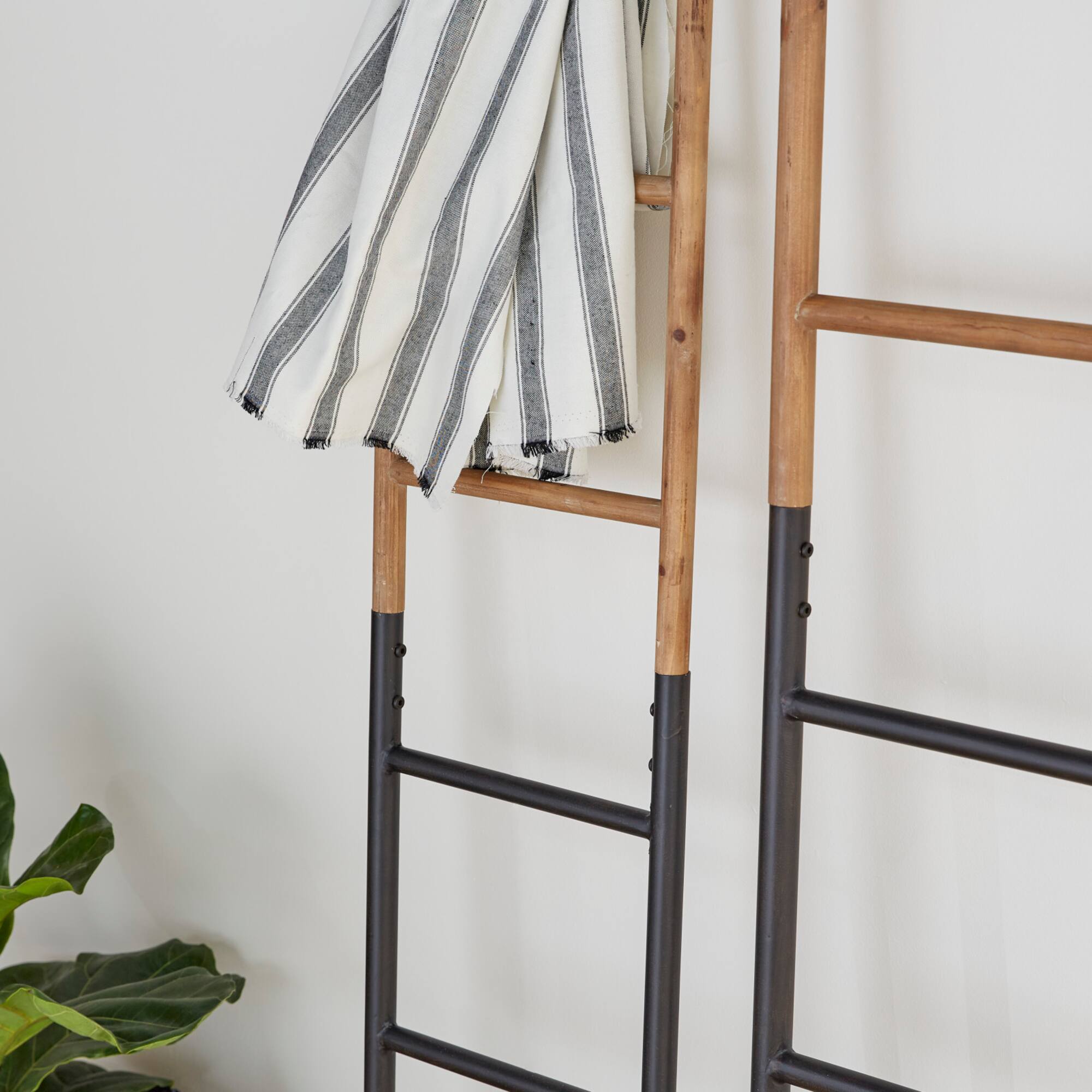 Brown Metal Industrial Ladder Set